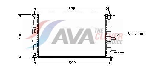 Radiateur moteur (Radiateur de refroidissement) AVA Deutschland GmbH ref. FDA2218