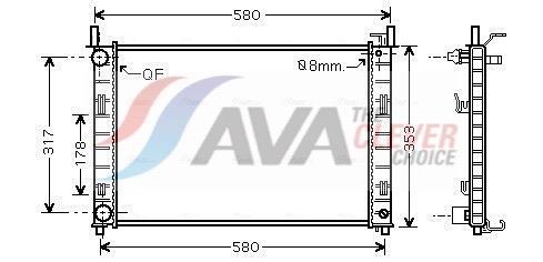 Radiateur moteur (Radiateur de refroidissement) AVA Deutschland GmbH FDA2326