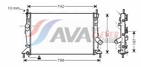 Radiateur moteur (Radiateur de refroidissement) AVA Deutschland GmbH FDA2370