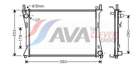 Radiateur moteur (Radiateur de refroidissement) AVA Deutschland GmbH ref. FDA2400