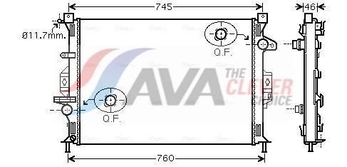 Radiateur moteur (Radiateur de refroidissement) AVA Deutschland GmbH FDA2421