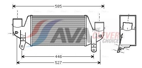 Intercooler, échangeur (Refroidisseur d'air) AVA Deutschland GmbH ref. FDA4313