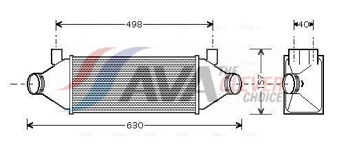 Intercooler, échangeur (Refroidisseur d'air) AVA Deutschland GmbH ref. FDA4314