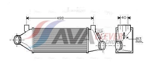Intercooler, échangeur (Refroidisseur d'air) AVA Deutschland GmbH ref. FDA4385