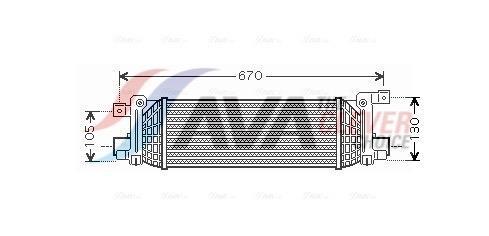 Intercooler, échangeur (Refroidisseur d'air) AVA Deutschland GmbH ref. FDA4401