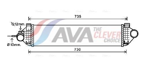 Intercooler, échangeur (Refroidisseur d'air) AVA Deutschland GmbH ref. FDA4473