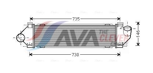 Intercooler permutador ar-ar AVA Deutschland GmbH ref. FDA4480