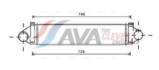Intercooler, échangeur (Refroidisseur d'air) AVA Deutschland GmbH ref. FDA4494