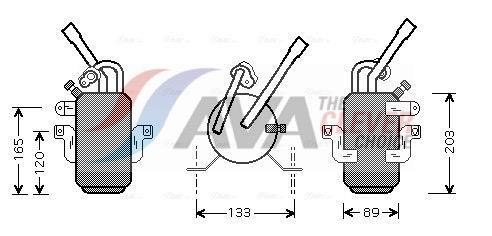 Filtre déshydrateur du circuit de climatisation AVA Deutschland GmbH ref. FDD311