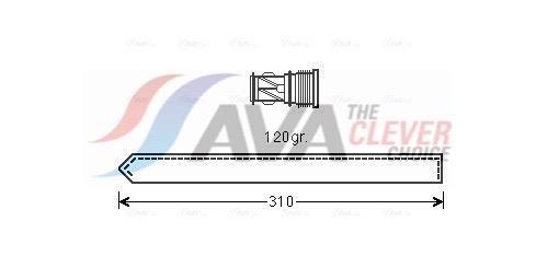Filtre déshydrateur du circuit de climatisation AVA Deutschland GmbH ref. FDD616