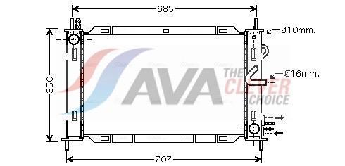 Module de refroidissement (Radiateur et condenseur de climatisation) AVA Deutschland GmbH ref. FDM388