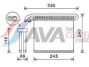 Evaporateur climatisation AVA Deutschland GmbH ref. FDV456