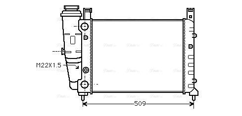 Radiateur moteur (Radiateur de refroidissement) AVA Deutschland GmbH FT2060