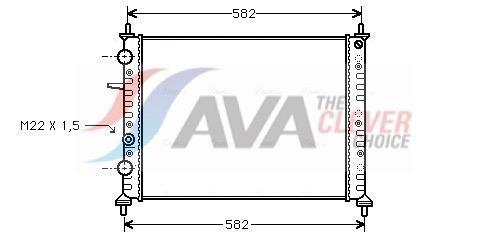 Radiateur moteur (Radiateur de refroidissement) AVA Deutschland GmbH FT2161