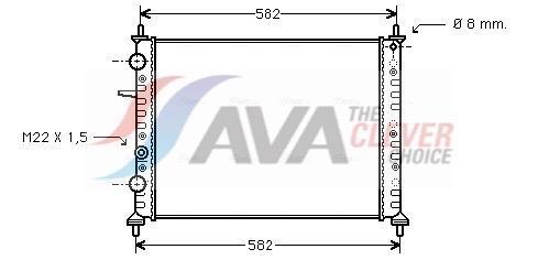 Radiateur moteur (Radiateur de refroidissement) AVA Deutschland GmbH FT2162