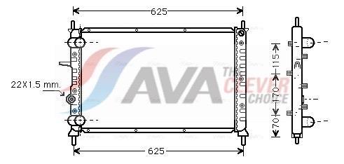 Radiateur moteur (Radiateur de refroidissement) AVA Deutschland GmbH FT2188