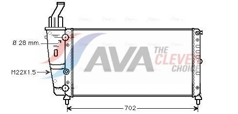 Radiateur moteur (Radiateur de refroidissement) AVA Deutschland GmbH FT2200