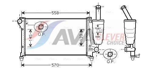 Radiateur moteur (Radiateur de refroidissement) AVA Deutschland GmbH ref. FT2291