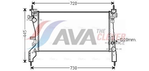 Radiateur moteur (Radiateur de refroidissement) AVA Deutschland GmbH ref. FTA2380