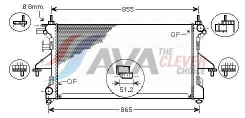Radiateur moteur (Radiateur de refroidissement) AVA Deutschland GmbH ref. FT2398