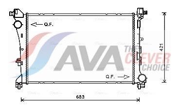 Radiateur moteur (Radiateur de refroidissement) AVA Deutschland GmbH ref. FT2414