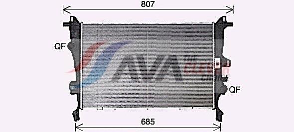 Radiateur moteur (Radiateur de refroidissement) AVA Deutschland GmbH ref. FT2466