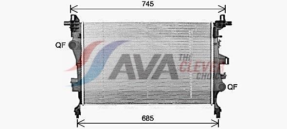 Radiateur moteur (Radiateur de refroidissement) AVA Deutschland GmbH ref. FT2468