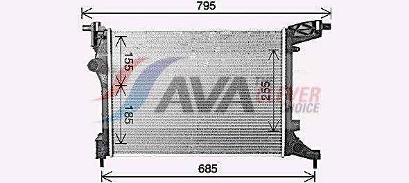 Radiateur moteur (Radiateur de refroidissement) AVA Deutschland GmbH ref. FT2470