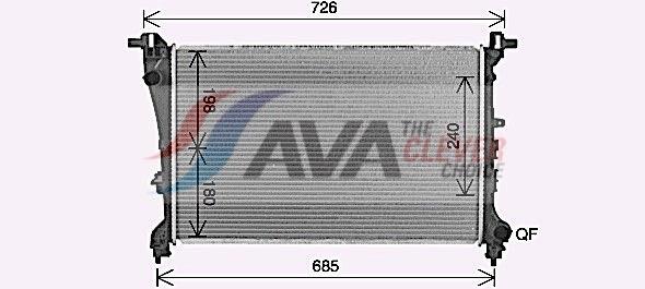 Radiateur moteur (Radiateur de refroidissement) AVA Deutschland GmbH ref. FT2472