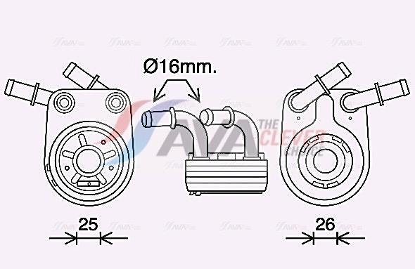Radiateur d'huile moteur (Refroidisseur d'huile moteur) AVA Deutschland GmbH ref. FT3458
