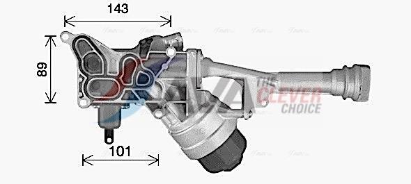Radiateur d'huile moteur (Refroidisseur d'huile moteur) AVA Deutschland GmbH ref. FT3478H
