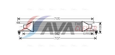 Intercooler, échangeur (Refroidisseur d'air) AVA Deutschland GmbH ref. FT4320