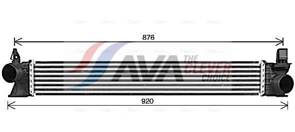 Intercooler, échangeur (Refroidisseur d'air) AVA Deutschland GmbH ref. FT4482