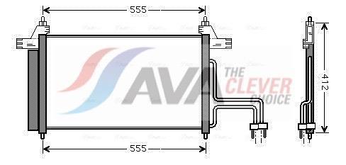 Condenseur, climatisation (Radiateur de climatisation) AVA Deutschland GmbH FT5253D