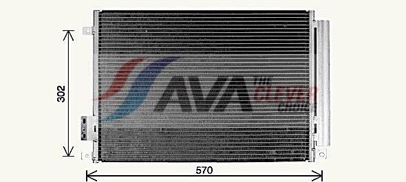 Condenseur, climatisation (Radiateur de climatisation) AVA Deutschland GmbH FT5471D