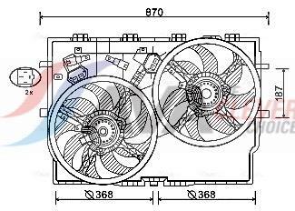 Ventilateur de refroidissement du moteur (Motoventilateur) AVA Deutschland GmbH ref. FT7588