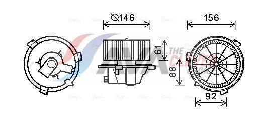 Ventilador habitáculo AVA Deutschland GmbH ref. FT8418