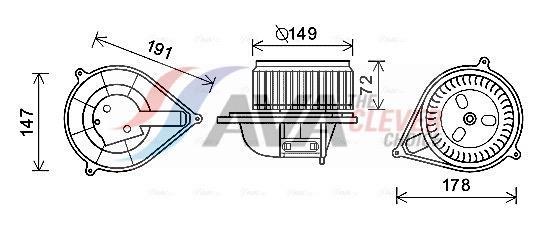 Ventilador habitáculo AVA Deutschland GmbH ref. FT8427
