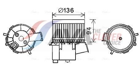 Ventilador habitáculo AVA Deutschland GmbH ref. FT8434