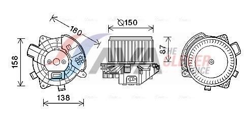Ventilador habitáculo AVA Deutschland GmbH ref. FT8444