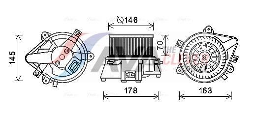 Ventilador habitáculo AVA Deutschland GmbH ref. FT8450