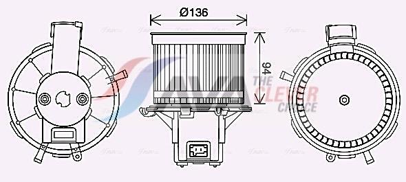 Ventilador habitáculo AVA Deutschland GmbH ref. FT8465