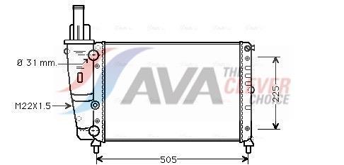 Radiateur moteur (Radiateur de refroidissement) AVA Deutschland GmbH ref. FTA2138