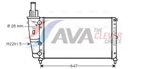 Radiateur moteur (Radiateur de refroidissement) AVA Deutschland GmbH ref. FTA2140