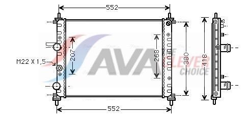 Radiateur moteur (Radiateur de refroidissement) AVA Deutschland GmbH ref. FTA2182
