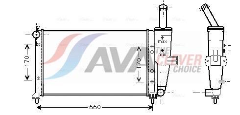 Radiateur moteur (Radiateur de refroidissement) AVA Deutschland GmbH ref. FTA2208