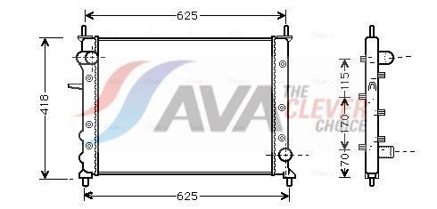 Radiateur moteur (Radiateur de refroidissement) AVA Deutschland GmbH ref. FTA2227