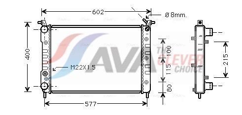 Radiateur moteur (Radiateur de refroidissement) AVA Deutschland GmbH ref. FTA2232