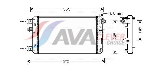 Radiateur moteur (Radiateur de refroidissement) AVA Deutschland GmbH ref. FTA2239