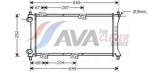 Radiateur moteur (Radiateur de refroidissement) AVA Deutschland GmbH ref. FTA2258